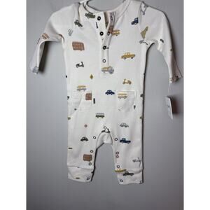 Pehr Organic Cotton Rush Hour Romper 0-3 Months NWT $48